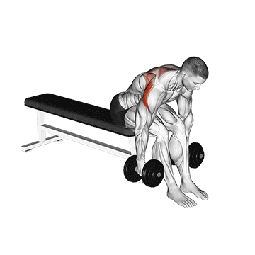 Exercise demonstration of a dumbbell rear fly
