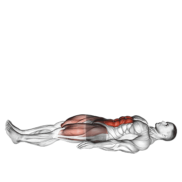 Exercise demonstration of a lying leg raise